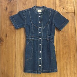Sézane Denim Button-Up Dress